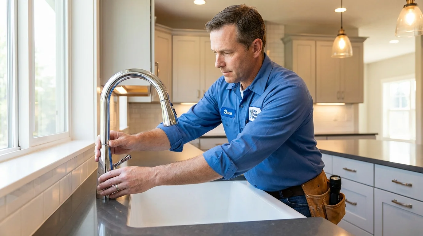 Kitchen faucet installation by Johns Plumbing LLC in Wink