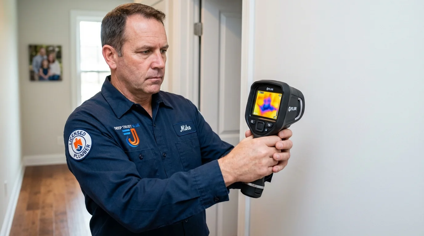 Thermal imaging leak detection by Johns Plumbing LLC in Wink